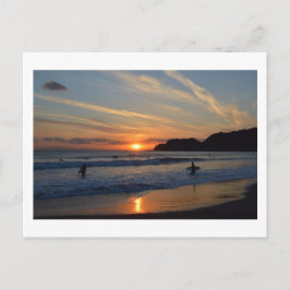 Surfen op zonsondergang: Shonan Coast, Japan Brief Briefkaart