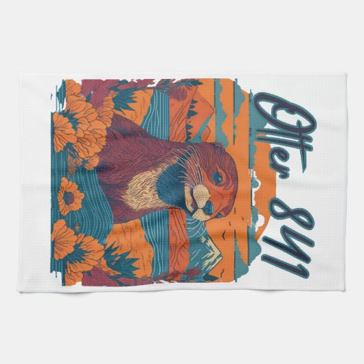 Surfen Otter 841 Otter My Way California Zee Otte Theedoek (Horizontaal)