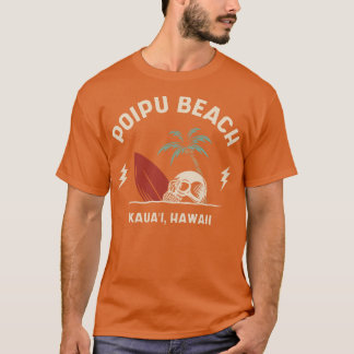 Surfen Poipu Beach Kauai Hawaii Retro Sur T-shirt