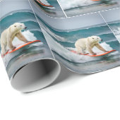 Surfen Polar Beer Cadeaupapier (Rol Hoek)
