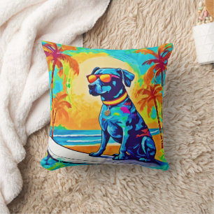 Surfen Pooch: Beach zonnebril Kussen
