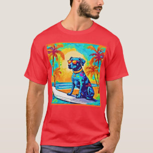 Surfen Pooch: Beach zonnebril T-shirt