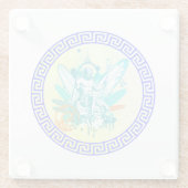 Surfen Poseidon Glazen Onderzetter (Achterkant)