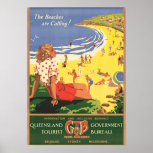 Surfen Resorts - Australië Poster