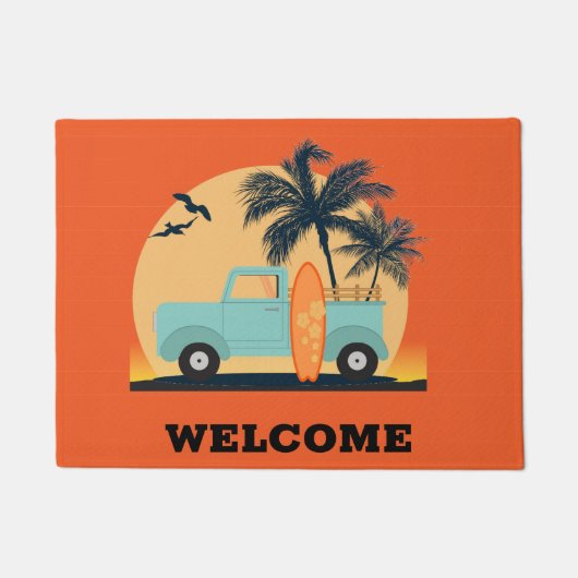 Surfen Retro deur mat (Voorkant)