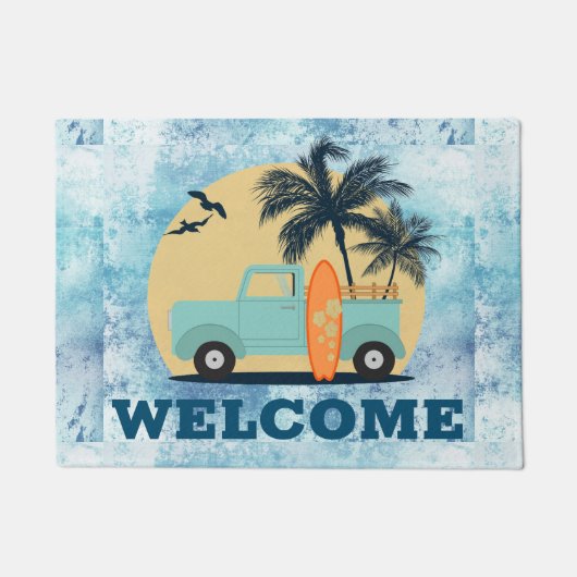 Surfen Retro deur mat (Voorkant)