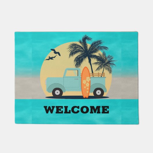 Surfen Retro deur mat (Voorkant)