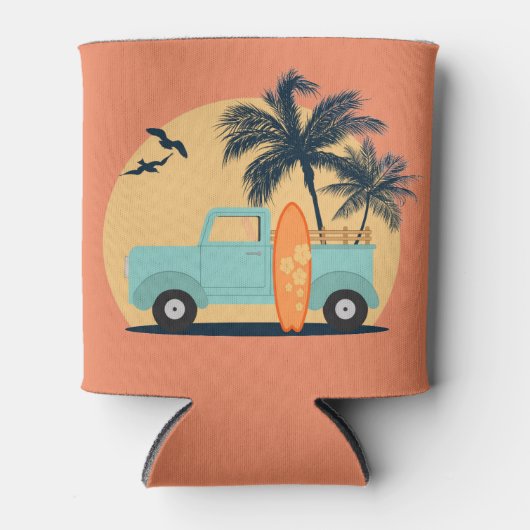 Surfen Retro Koelbox Blikjeskoeler (Voorkant)