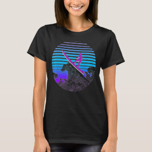 Surfen Retro Vaporwave Surfboarder Waves Ocean Su T-shirt