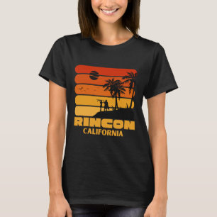 Surfen  Rincon Beach Californië Retro Surf T-shirt
