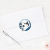 Surfen Ronde Sticker (Envelop)
