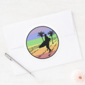 Surfen Ronde Sticker (Envelop)