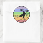 Surfen Ronde Sticker (Tas)