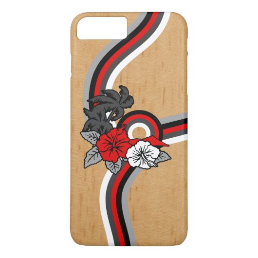 Surfen Safari Faux Wood Hawaiian Surfboard Case-Mate iPhone Case (Achterkant)