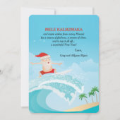 Surfen Santa Christmas Kaart (Voorkant)