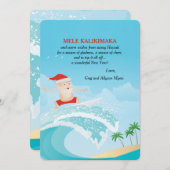 Surfen Santa Christmas Kaart (Voorkant / Achterkant)