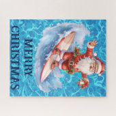 Surfen Santa Merry Kerstpuzzel Legpuzzel (Horizontaal)
