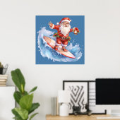 Surfen Santa Poster (Thuiskantoor)