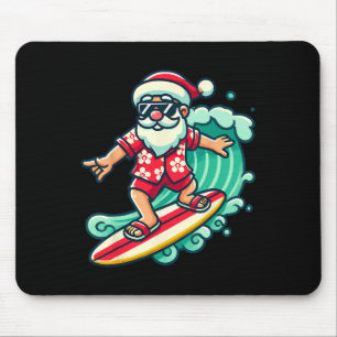 Surfen Santa Tropical Kerstvakantie in Xmas Muismat