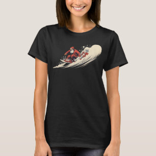Surfen Santa Zomer Kerstmis T-shirt