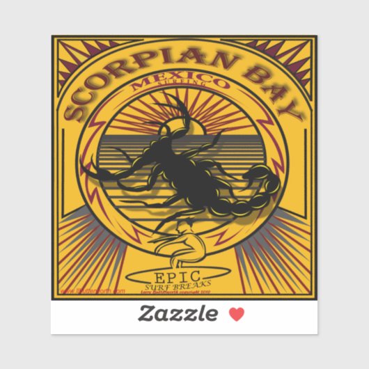 SURFEN SCORPION BAY BAJA MEXICO STICKER (Vel)