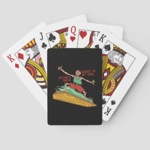 Surfen Skelet op Pokerkaarten