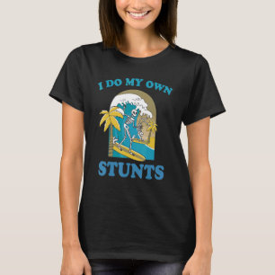 Surfen Skeleton Surfplank Waves Skeleton Surf T-shirt