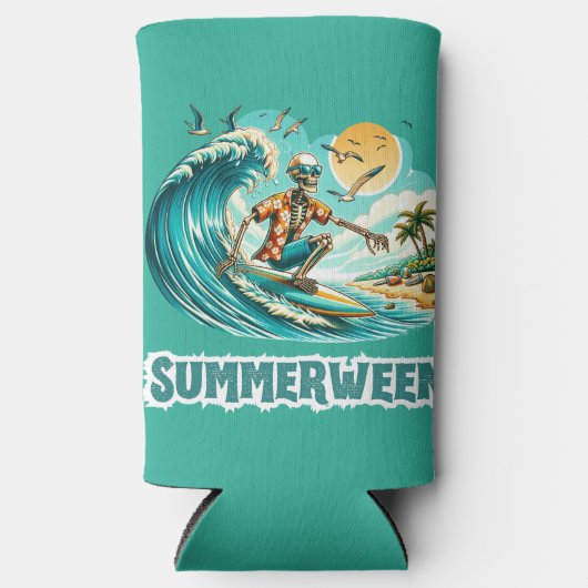 Surfen Skeleton Zomer Tussen Strand Vibes (Voorkant)