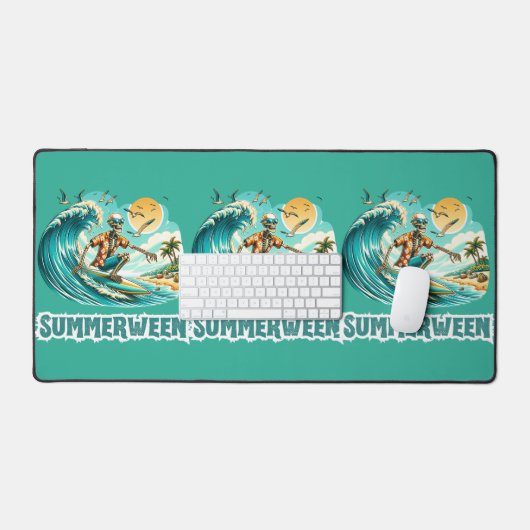 Surfen Skeleton Zomer Tussen Strand Vibes Bureaumat (Keyboard & Muis)