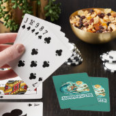 Surfen Skeleton Zomer Tussen Strand Vibes Pokerkaarten (Insitu)