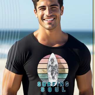 Surfen Soul Retro Surfer ontwerp T-shirt