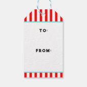 Surfen Strand Kerstvakantie Cadeaulabel (Achterkant)