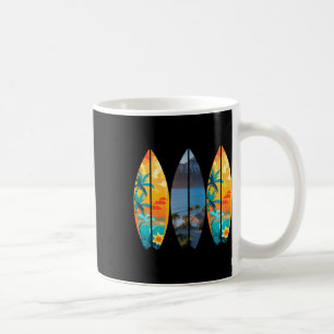 Surfen Strand Surfplank Retro Tropisch Hawaï Palm Koffiemok
