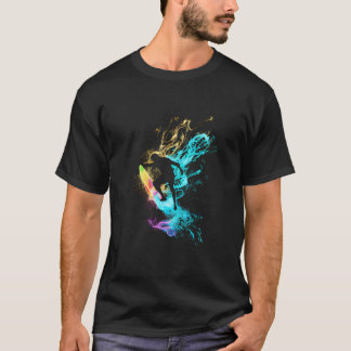 Surfen Surfer Riding Surf Vakantie Kleurrijk Surf T-shirt