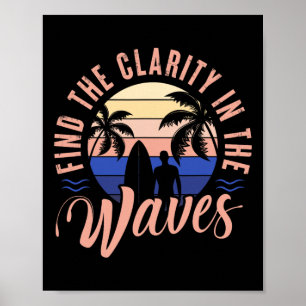 Surfen Surfer Surfplank Vind De Helderheid In De W Poster