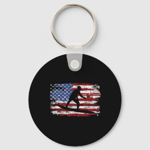 Surfen Surfer Usa Vlag Vintage Sleutelhanger