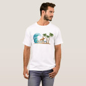 surfen t-shirt (Voorkant volledig)