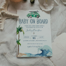 Surfen Thema Baby shower Invitation Beach Baby