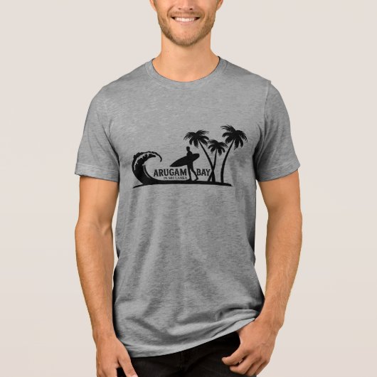 surfen Tri-Blend shirt (Voorkant)