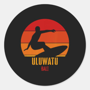 Surfen Uluwatu Li, Indonesische surfer  Ronde Sticker
