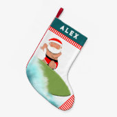 Surfen vakantie cadeau kleine kerstsok (Voorkant (Hangend))