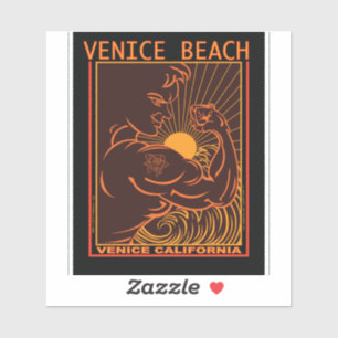 SURFEN VENETIË STRAND CALIFORNIË STICKER