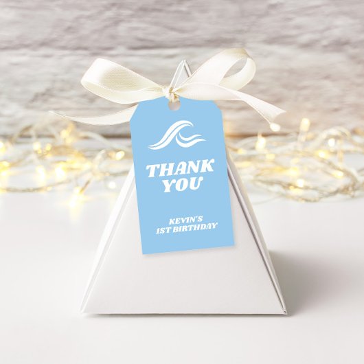 Surfen verjaardag, de grote cadeaulabel