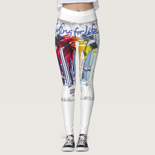 surfen voor het leven leggings