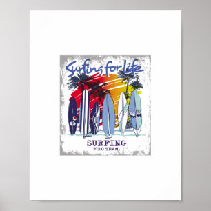 surfen voor het leven poster