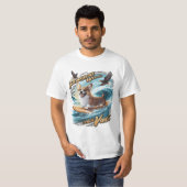 Surfen Welsh Corgi Catching Big Wave T-shirt (Voorkant volledig)