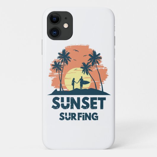 Surfen - Zonsondergang Surfen Case-Mate iPhone Case (Achterkant)