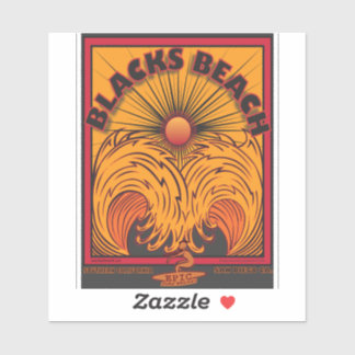 SURFEN ZWART STRAND SAN DIEGO CALIFORNIË STICKER