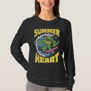 Surfende Alligator Summer Crocodile T-shirt