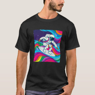 Surfende astronaut Hang 10 Galaxy surfer U T-shirt